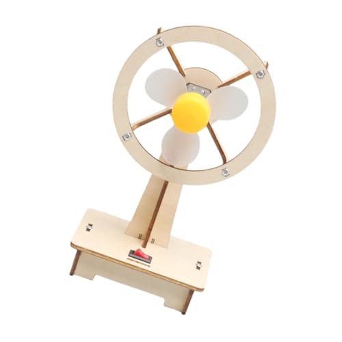 WOONEKY DIY Holzventilator Bausatz Teiliges Stem Lernspielzeug für Jungen und Mädchen Fördert Hand Auge Koordination Kreativität und Naturwissenschaftliches Verständnis Pädagogisches von WOONEKY