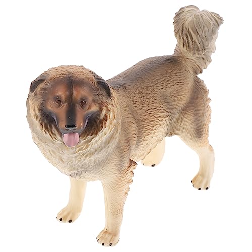 WOONEKY Deko Hund Hund Dekofigur Kaukasischer Schäferhund Modell Skulptur Realistische Hundefigur Kognitive Dekoration Detailreiche Haustierstatue Hundemodell Für Tierliebhaber von WOONEKY