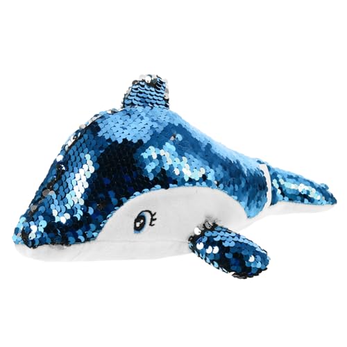 WOONEKY Delfin Plüschspielzeug Süßes Kuscheltier im Delfin Design für Hochwertige Verarbeitung Platzsparend und Vielseitig Einsetzbar für Geburtstagsfeiern von WOONEKY