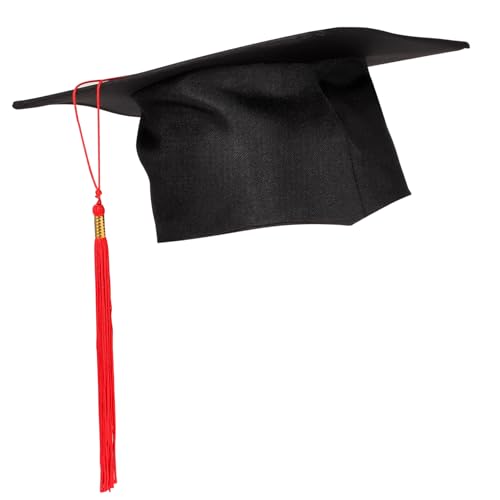 WOONEKY Doktorhut für Erwachsene mit Quastenschmuck Graduation Cap für Abschlussfeiern Fotografie und Cosplay Bequemes Material und Elegantes Design WOONEKY Doktorhut für Erwachsene mit Quastenschmuck Graduation Cap für Abschlussfeiern Fotografie und Cosplay Bequemes Material und Elegantes Design von WOONEKY
