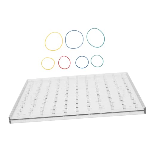 WOONEKY Doppelseitiges Geoboard Pegboard Transparent mit Farbigen Gummibändern Robustes Lernspielzeug für Grundschule Interaktives Puzzle zur Mathematischen Verständnisses WOONEKY Doppelseitiges Geoboard Pegboard Transparent mit Farbigen Gummibändern Robustes Lernspielzeug für Grundschule Interaktives Puzzle zur Mathematischen Verständnisses von WOONEKY