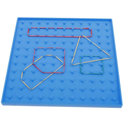 WOONEKY Doppelseitiges Pegboard mit Bunten Gummibändern Vielseitiges Stem Lernspielzeug für Grundschüler Fördert Mathematisches und Geometriekenntnisse im Unterricht und Zuhause von WOONEKY