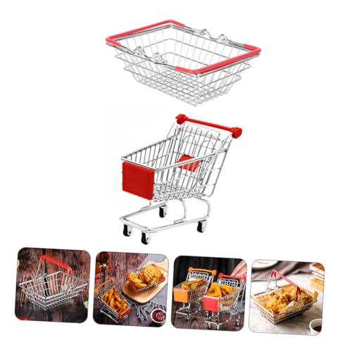 WOONEKY Einkaufsset aus Kreativer Einkaufswagen und Einkaufskorb für Rollenspiele für Kleine Hände Großer Stauraum Fördert Fantasie und Lernspaß WOONEKY Einkaufsset aus Kreativer Einkaufswagen und Einkaufskorb für Rollenspiele für Kleine Hände Großer Stauraum Fördert Fantasie und Lernspaß von WOONEKY