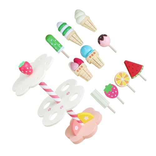 WOONEKY Eiscreme Spielset für Kreative Eiscreme Spielzeuge aus Dreilagige Eismaschine Rollenspiel Zubehör für Junge Mädchen für Kreatives von WOONEKY