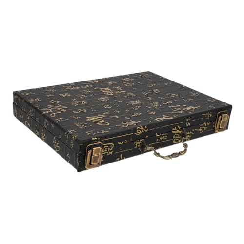WOONEKY Elegante Mahjong Aufbewahrungsbox aus Holz mit Prägung Großer Organizer für Traditionelle Mahjong Steine für Festliche Anlässe WOONEKY Elegante Mahjong Aufbewahrungsbox aus Holz mit Prägung Großer Organizer für Traditionelle Mahjong Steine für Festliche Anlässe von WOONEKY