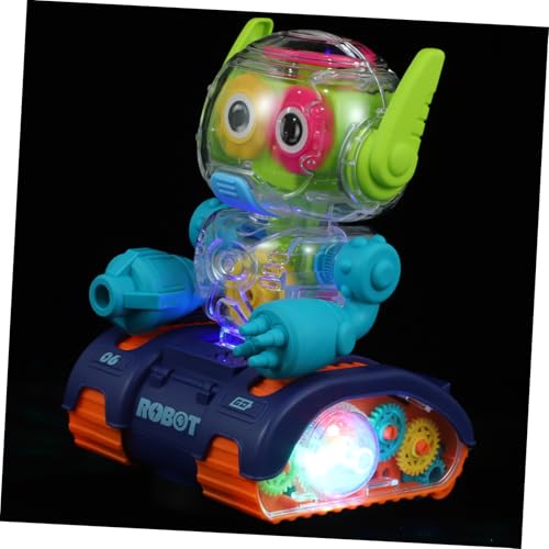 WOONEKY Elektrischer Gear Roboter für Transparentes Laufspielzeug mit Musik und Licht Geeignet für Geburtstagsgeschenke Zufälliger Farbe Zufällige Farbe Zufällige Farbe von WOONEKY