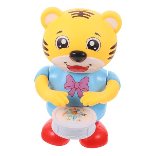 WOONEKY Elektrisches Tanzspielzeug für Niedlichem Tiger Design Singend und Trommelnd Robustes Material Kreatives Musikspielzeug Geschenk für Junge Mädchen und Mädchen Zufällige Farbe von WOONEKY