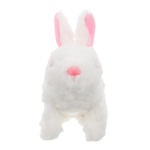 WOONEKY Elektronisches Plüsch Kaninchen mit Leuchtenden Augen Hüpfendes Interaktives Kuscheltier für Realistisches Osterhasen Kindersicherer Weißer Stoffhase ohne Batterien WOONEKY Elektronisches Plüsch Kaninchen mit Leuchtenden Augen Hüpfendes Interaktives Kuscheltier für Realistisches Osterhasen Kindersicherer Weißer Stoffhase ohne Batterien von WOONEKY
