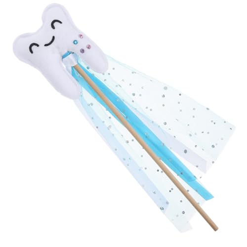 WOONEKY Feenstab mit Band für Zauberstab für Feenkostüme Party Requisiten Hochzeiten und Aufführungen Vielseitiges Zubehör für Kleine Prinzessinnen und Zahnfeen Blauer von WOONEKY