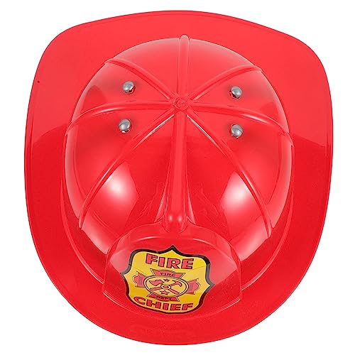 WOONEKY Feuerwehrmann Kostüm Hut für Rollenspiel Feuerwehrhelm für Jungen und Mädchen Cosplay Zubehör für Feuerwehrmann Kostüme Einheitsgröße für Party Hut für Kreative Verkleidungen von WOONEKY