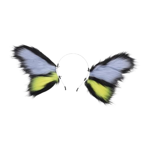 WOONEKY Fluffy Tiere Ohren Haarreif mit Schmetterling Party Haarband für Damen Mädchen Cosplay Tier Kopfstück Vielseitig Halloween Karneval Fest WOONEKY Fluffy Tiere Ohren Haarreif mit Schmetterling Party Haarband für Damen Mädchen Cosplay Tier Kopfstück Vielseitig Halloween Karneval Fest von WOONEKY