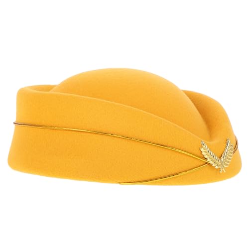 WOONEKY Flugbegleiterinnen Hut für Damen Kostüm Accessoire für Halloween Rollenspiele und Geburtstagsfeiern Verstellbare Kappe mit Elegantem Design für Bühnenauftritte und Themenpartys von WOONEKY