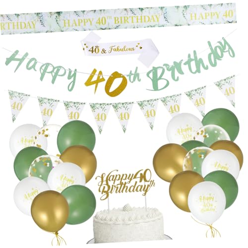 WOONEKY Einzigartiges Happy Birthday-bannerschild Dekorationen Zum 40 Geburtstag Für Frauen Robustes Stoffdekor WOONEKY Einzigartiges Happy Birthday-bannerschild Dekorationen Zum 40 Geburtstag Für Frauen Robustes Stoffdekor von WOONEKY