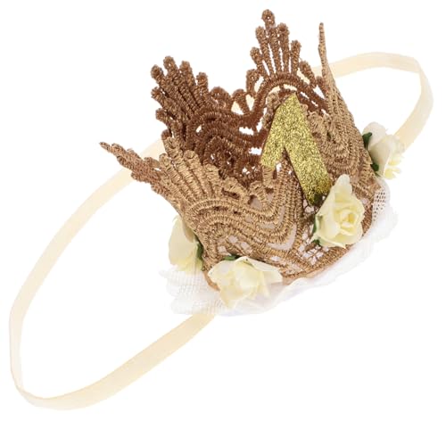 WOONEKY Geburtstag Krone Hut Beige Leichter Birthday Hat Weicher Partyhut für Mädchen Bequeme Geburtstagsdeko und Fotorequisite für Kleinkinder WOONEKY Geburtstag Krone Hut Beige Leichter Birthday Hat Weicher Partyhut für Mädchen Bequeme Geburtstagsdeko und Fotorequisite für Kleinkinder von WOONEKY