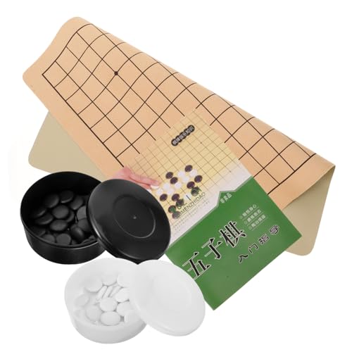 WOONEKY Go Chess aus Holz Stabiles Tragbares Go Brett mit Schwarzem und Weißem Spielmaterial Praktisches Lernspiel für Erwachsene Inklusive Spielanleitung für Anfänger und Training WOONEKY Go Chess aus Holz Stabiles Tragbares Go Brett mit Schwarzem und Weißem Spielmaterial Praktisches Lernspiel für Erwachsene Inklusive Spielanleitung für Anfänger und Training von WOONEKY