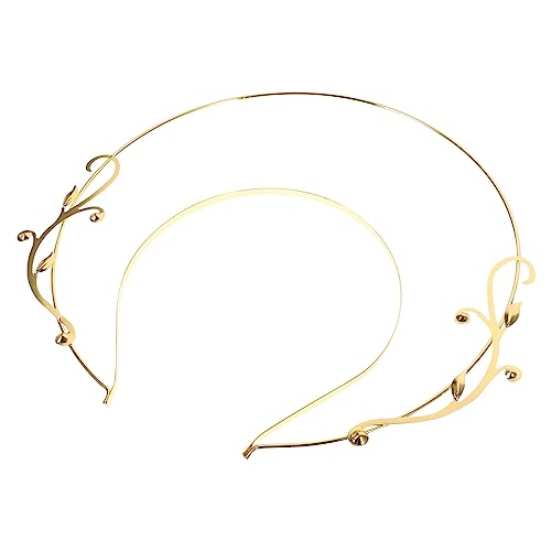 WOONEKY Goldenes Haaraccessoire Damen Tiara Haarschmuck Vintage Kopfband für Karneval Fest Hochzeit Party Cosplay WOONEKY Goldenes Haaraccessoire Damen Tiara Haarschmuck Vintage Kopfband für Karneval Fest Hochzeit Party Cosplay von WOONEKY