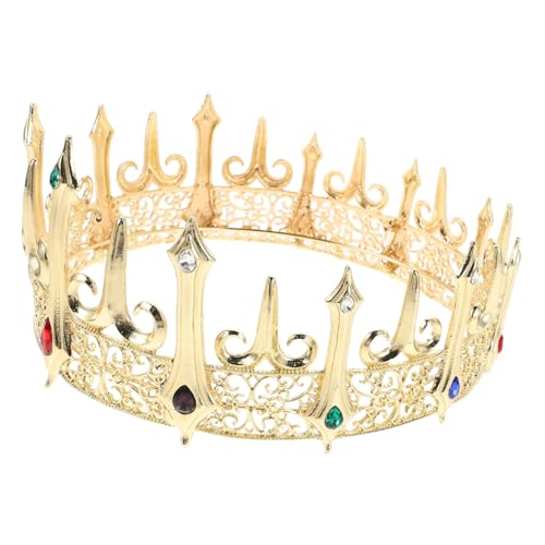 WOONEKY Gothic Herren Krone mit Funkelnden Strasssteinen Mittelalterlicher Stil Kostüm Crown für Herren Retro design für Bälle Maskenbälle Historische Auftritte und Cosplay WOONEKY Gothic Herren Krone mit Funkelnden Strasssteinen Mittelalterlicher Stil Kostüm Crown für Herren Retro design für Bälle Maskenbälle Historische Auftritte und Cosplay von WOONEKY