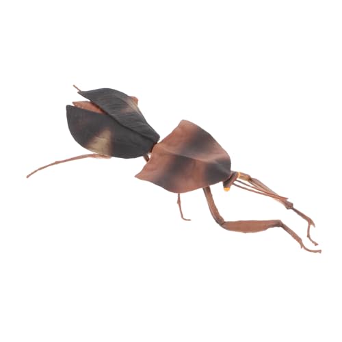 WOONEKY Gottesanbeterin-Modell Mantis-Statue Mantis-Modell Simulation Insektenfigur Tote Blattgottesanbeterin Mantis- Mini-Tiermodell Dead Blattverzierung PVC Dunkelbraun von WOONEKY