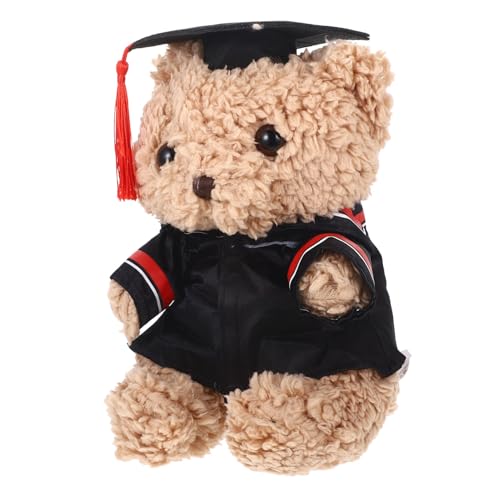 WOONEKY Graduation Plush Bear mit Doktorhut Weiches Stofftier für Abschlussfeier Kuscheliger Begleiter aus Plüsch und Kleines zum Bachelorabschluss für Absolventen WOONEKY Graduation Plush Bear mit Doktorhut Weiches Stofftier für Abschlussfeier Kuscheliger Begleiter aus Plüsch und Kleines zum Bachelorabschluss für Absolventen von WOONEKY