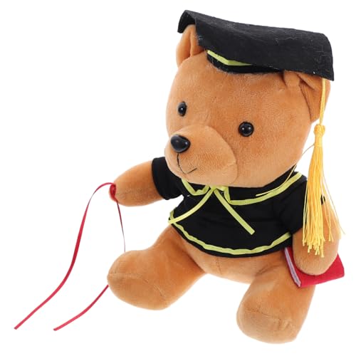 WOONEKY Graduierungsplüschbär Doktorhut Kuscheltier Weicher Abschlussgeschenk Einzigartiger Doktorbär Sammlerfigur für Absolventen Wohn und Klassenzimmerdekoration WOONEKY Graduierungsplüschbär Doktorhut Kuscheltier Weicher Abschlussgeschenk Einzigartiger Doktorbär Sammlerfigur für Absolventen Wohn und Klassenzimmerdekoration von WOONEKY