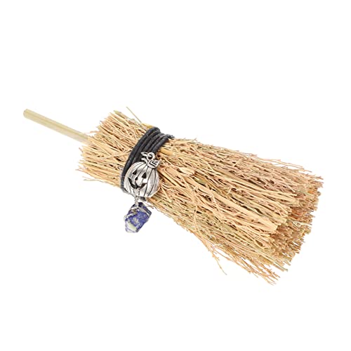 WOONEKY Halloween Deko Mini Hexenbesen aus Langlebigem Material Kleines Party Accessoire zum Aufhängen für Fasching Cosplay und Halloween Party Zubehör von WOONEKY