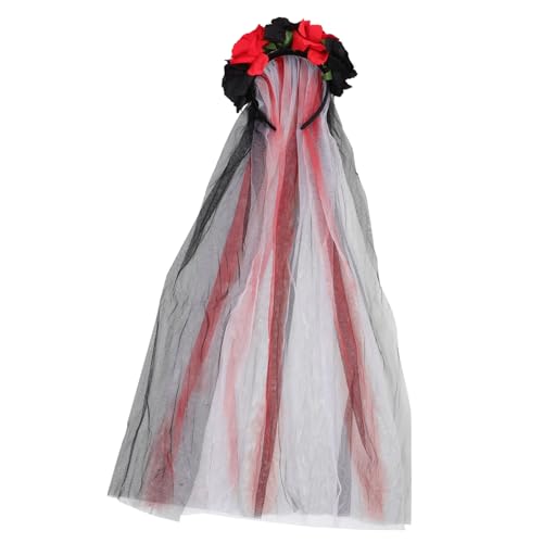 WOONEKY Halloween Haarschmuck Mit Schleier Und Rosen Elegantes Europe Style Haarschmuck Für Karneval Und Cosplay Dekoratives Headpiece Für Partys Und Fotoshootings WOONEKY Halloween Haarschmuck Mit Schleier Und Rosen Elegantes Europe Style Haarschmuck Für Karneval Und Cosplay Dekoratives Headpiece Für Partys Und Fotoshootings von WOONEKY
