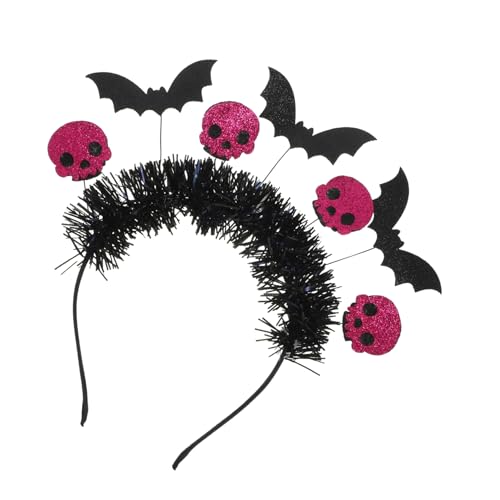 WOONEKY Halloween Kopfband mit Schädel und Fledermaus Leichter Wiederverwendbarer Haarschmuck für Halloween Party Foto Requisit Passend für Kopfgrößen und Haartypen Lebendige Farben WOONEKY Halloween Kopfband mit Schädel und Fledermaus Leichter Wiederverwendbarer Haarschmuck für Halloween Party Foto Requisit Passend für Kopfgrößen und Haartypen Lebendige Farben von WOONEKY