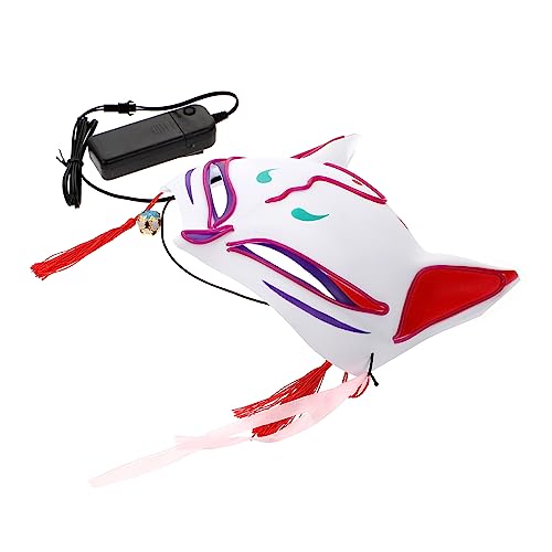 WOONEKY Halloween Leuchtmaske Fuchsdesign UV Glowing Maske für Kostüm und Maskenbälle Leicht Tragbar für Halloween Karneval und Cosplay Partys WOONEKY Halloween Leuchtmaske Fuchsdesign UV Glowing Maske für Kostüm und Maskenbälle Leicht Tragbar für Halloween Karneval und Cosplay Partys von WOONEKY