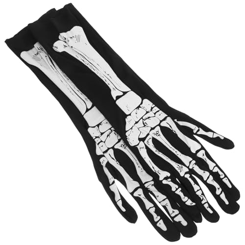WOONEKY Halloween Skelett Handschuhe Elastisch für Damen und Herren Atmungsaktiv Vollfingerige Cosplay Zubehör für Gruselige Kostümpartys Komfortabel und Leicht Anzuziehen WOONEKY Halloween Skelett Handschuhe Elastisch für Damen und Herren Atmungsaktiv Vollfingerige Cosplay Zubehör für Gruselige Kostümpartys Komfortabel und Leicht Anzuziehen von WOONEKY