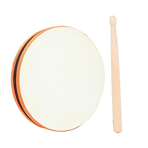WOONEKY Handschlagzeug Holz Trommel Doppelseitig Frühe Bildung Musikspielzeug Ab Jahre Holztrommel mit Stab Sicher und Tragbar von WOONEKY