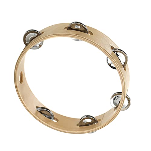 WOONEKY Handtrommel Percussion Holz Metall Leichtes Schlaginstrument für Ergonomisch Glatte Kanten Party Ktv Musikspielzeug zur Koordination und Hörförderung von WOONEKY