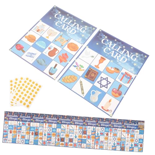 WOONEKY Hanukkah Bingo Spielkartenset Papierkarten Chanukka Party Dekoration Familienspiel für Freunde und Geeignet Soziale Fähigkeiten Fördern WOONEKY Hanukkah Bingo Spielkartenset Papierkarten Chanukka Party Dekoration Familienspiel für Freunde und Geeignet Soziale Fähigkeiten Fördern von WOONEKY