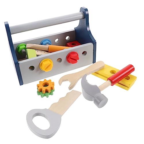 WOONEKY Holz DIY Werkzeugspielzeug für Montessori Lernspielzeug mit Hammer Schraubenschlüssel Lineal Realistische Nachbildung für Kreativität Feinmotorik und Frühe Bildung für Jungen und WOONEKY Holz DIY Werkzeugspielzeug für Montessori Lernspielzeug mit Hammer Schraubenschlüssel Lineal Realistische Nachbildung für Kreativität Feinmotorik und Frühe Bildung für Jungen und von WOONEKY