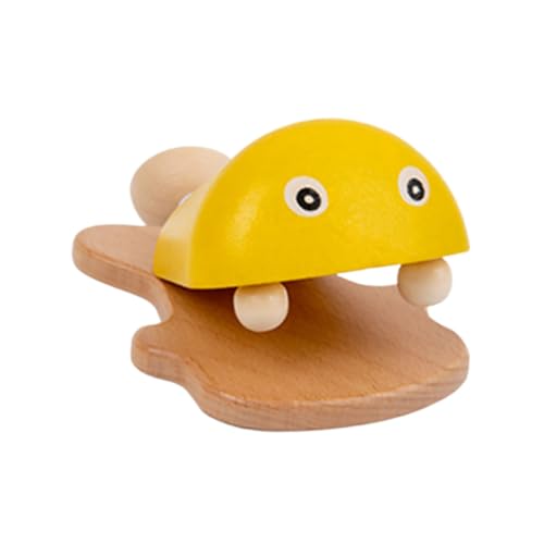 WOONEKY Holz Finger Castagnetten mit Fischmuster Buntes Musikspielzeug für Lernspielzeug zur Rhythmusförderung Frühkindliches Orff Instrument Pädagogisches Aktivitätsspielzeug von WOONEKY