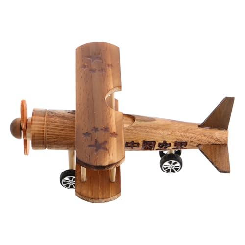 WOONEKY Holz Flugzeug Modell Vintage Dekoration Retro Biplane Figur Holzkunst Handwerk für Schreibtisch Einzigartige Wohnaccessoires und WOONEKY Holz Flugzeug Modell Vintage Dekoration Retro Biplane Figur Holzkunst Handwerk für Schreibtisch Einzigartige Wohnaccessoires und von WOONEKY