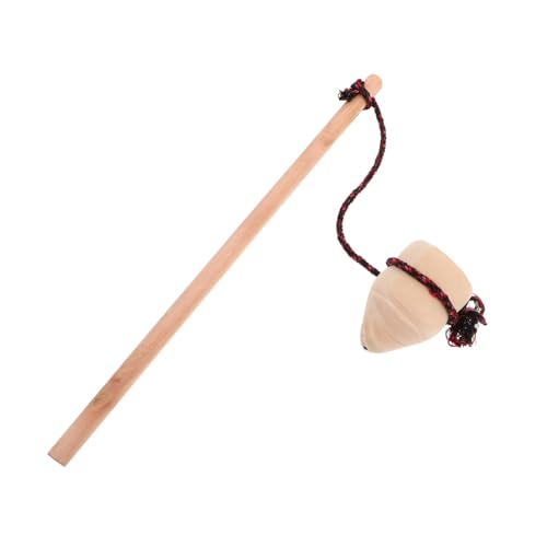 WOONEKY Holz Gyroskop Handgemachter Retro mit Peitscheschnur für Outdoor Fitness und Spaß Traditionelles für Erwachsene Bewegung und Nostalgie von WOONEKY