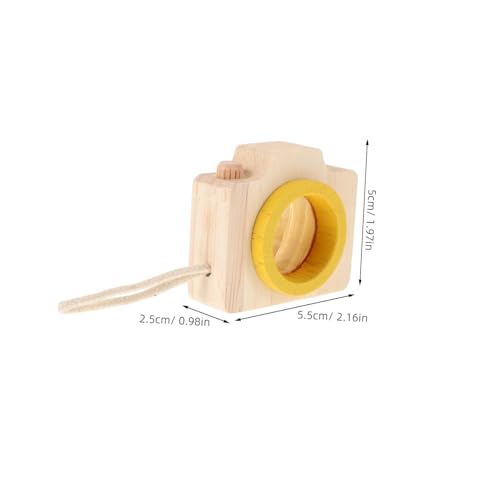 WOONEKY Holz Kamera für Robustes Lernspielzeug mit Bunter Prisma Linse für Jungen und Mädchen zu Weihnachten und Geburtstagen von WOONEKY