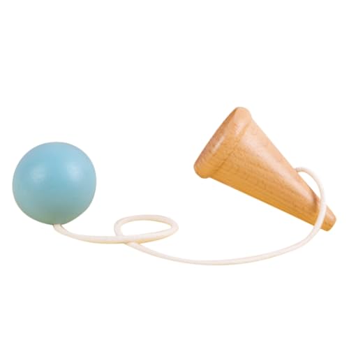 WOONEKY Holz Kendama für Traditionelles Geschicklichkeitsspiel mit Stabilem Seil und Ballfestem Design Handgemacht Langlebig Fördert Hand Augen Koordination Leicht und Sicher von WOONEKY