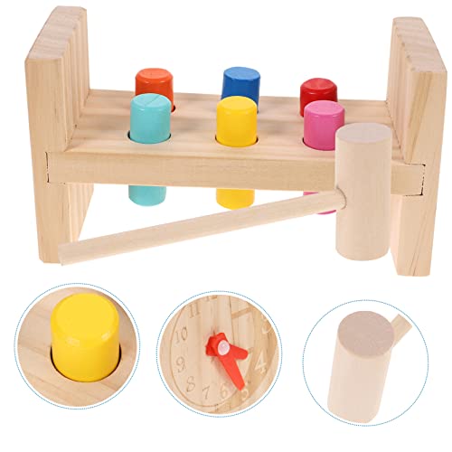 WOONEKY Holz Nagelspiel Buntes Lernspielzeug mit Uhr für Hand Auge Koordination Feinmotorik Montessori Pädagogisches Klopfbrett für Kleinkinder Ab Jahr WOONEKY Holz Nagelspiel Buntes Lernspielzeug mit Uhr für Hand Auge Koordination Feinmotorik Montessori Pädagogisches Klopfbrett für Kleinkinder Ab Jahr von WOONEKY