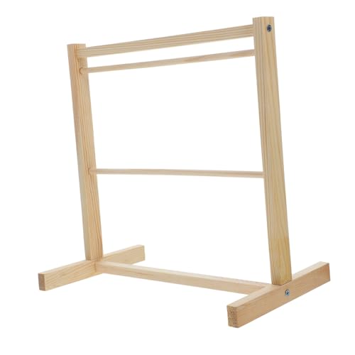WOONEKY Holz Puppen Kleiderständer Miniatur Doppelschicht Garderobe aus Stabilem Holz für Mini Kleiderschrank Zubehör Vielseitig für Puppenkleidung und Doll Wardrobe WOONEKY Holz Puppen Kleiderständer Miniatur Doppelschicht Garderobe aus Stabilem Holz für Mini Kleiderschrank Zubehör Vielseitig für Puppenkleidung und Doll Wardrobe von WOONEKY