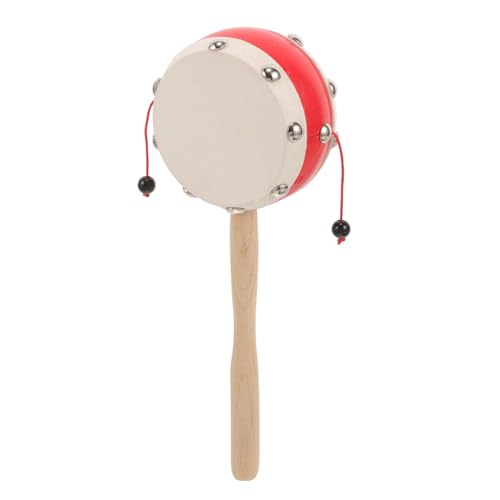WOONEKY Holz Rasseldrum für Junge Mädchen Traditionelles Musikinstrument für Jungen und Mädchen für Sensorische Entwicklung Beißspielzeug aus Sicherem Holz und Ziegenleder WOONEKY Holz Rasseldrum für Junge Mädchen Traditionelles Musikinstrument für Jungen und Mädchen für Sensorische Entwicklung Beißspielzeug aus Sicherem Holz und Ziegenleder von WOONEKY