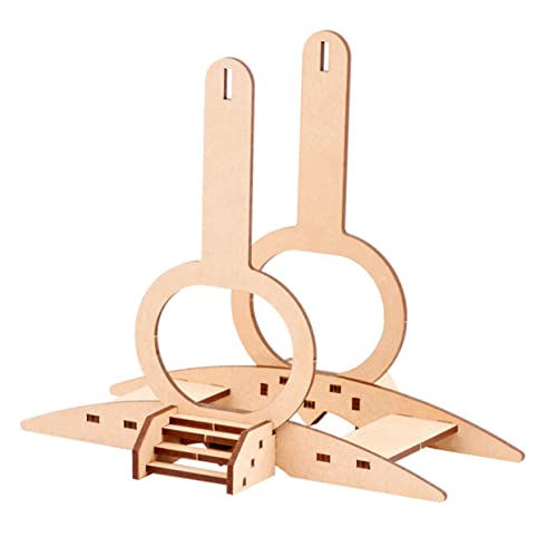 WOONEKY Holz Riesenrad Modellbausatz DIY Puzzle Edukatives Mechanisches Ferris Wheel für Kreatives Bastelset Naturfarbenes Herz Design Fördert Planung und von WOONEKY