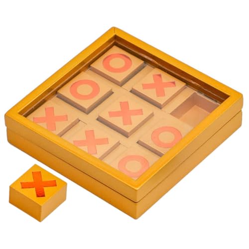 WOONEKY Holz Schachbrett Klappbar Tragbar Schachspiel mit Sanfter Oberfläche für Kleine Finger als Table Game und Stressabbau bei Familie und Reisen von WOONEKY