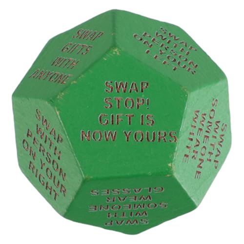 WOONEKY Holz Würfelspiel für Geschenkaustausch Partyspiele für Familienfeiern Weihnachtsfeier und Soziale Veranstaltungen von WOONEKY