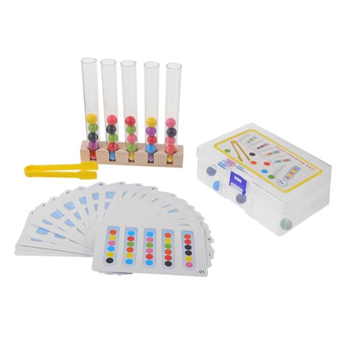 WOONEKY Holzklammer Perlen Spielset Montessori Lernspielzeug mit Bunten Perlen Handliches Motorikspielzeug zur Farberkennung und Hand Auge Koordination für Kleinkinder Pädagogisches Clip WOONEKY Holzklammer Perlen Spielset Montessori Lernspielzeug mit Bunten Perlen Handliches Motorikspielzeug zur Farberkennung und Hand Auge Koordination für Kleinkinder Pädagogisches Clip von WOONEKY
