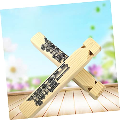 WOONEKY Holzpfeife Musikinstrument aus Holz Pädagogische Trillerpfeife für Jungen Mädchen Lungentrainierend Buntes Blasinstrument Geburtstagsgeschenk Zufällige Auswahl von WOONEKY