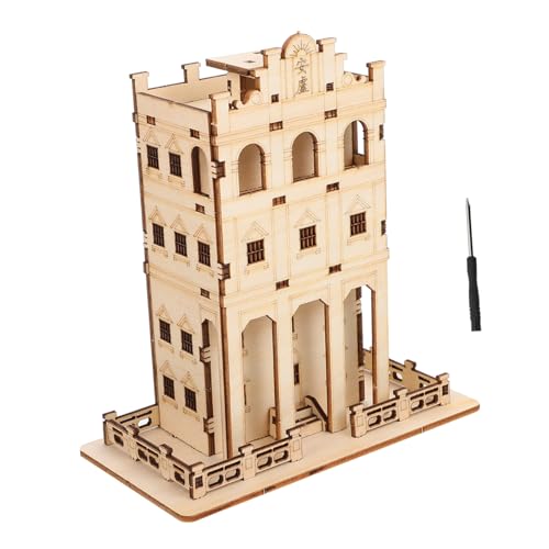 WOONEKY Holzpuzzle DIY aus Nachhaltigem Holz Pädagogisches Bauspielzeug zur Kreativität und Konzentration Handgefertigtes Modell für Geburtstag Weihnachten von WOONEKY