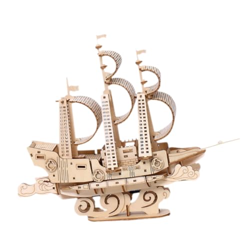 WOONEKY Holzpuzzle Segelboot Modell DIY Nautisches Boot Puzzle für Erwachsene für Kreative Bastelprojekte Dekoration für Zuhause Büro und Partys WOONEKY Holzpuzzle Segelboot Modell DIY Nautisches Boot Puzzle für Erwachsene für Kreative Bastelprojekte Dekoration für Zuhause Büro und Partys von WOONEKY