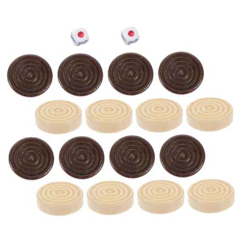WOONEKY Holzspielsteine Set Teilig Runde Dame und Schachfiguren Ersatzteile Holzspielmarken Vielseitig für Familie Schule Reise WOONEKY Holzspielsteine Set Teilig Runde Dame und Schachfiguren Ersatzteile Holzspielmarken Vielseitig für Familie Schule Reise von WOONEKY