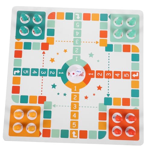 WOONEKY Holzspielzeug Brettspiel mit Fliegendem Schach und Schlangen Spiel Buntes Lernspiel für Kindergarten und Zuhause Tragbares Gesellschaftsspiel für Partyspaß von WOONEKY